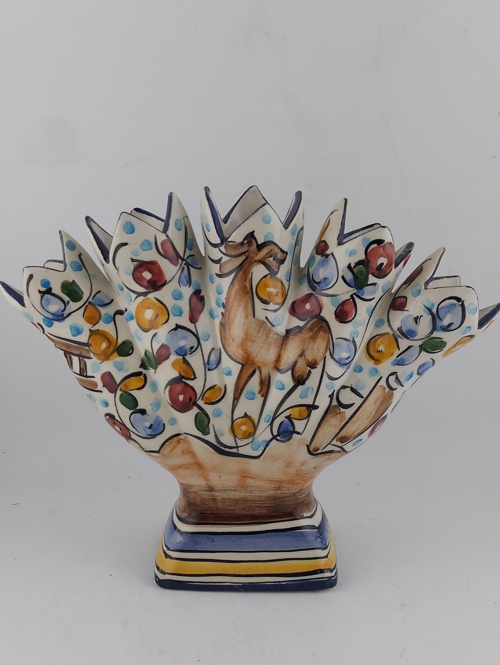Portugal,Hand-Painted Multicolor Ceramic Decorative Bowl